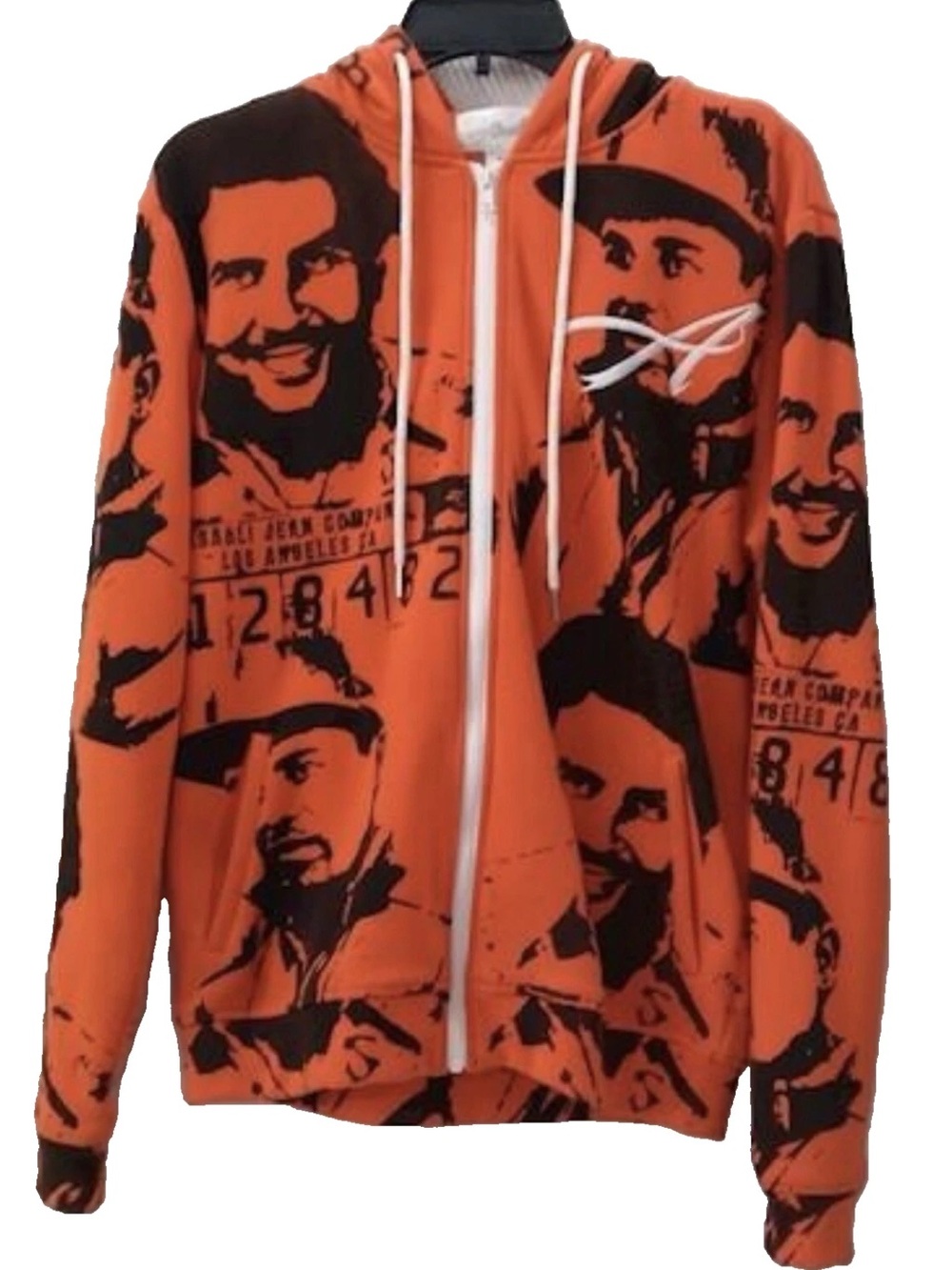 New Cartel Zip Up Hoodie Sz Sm-Orange/Black